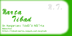 marta tibad business card